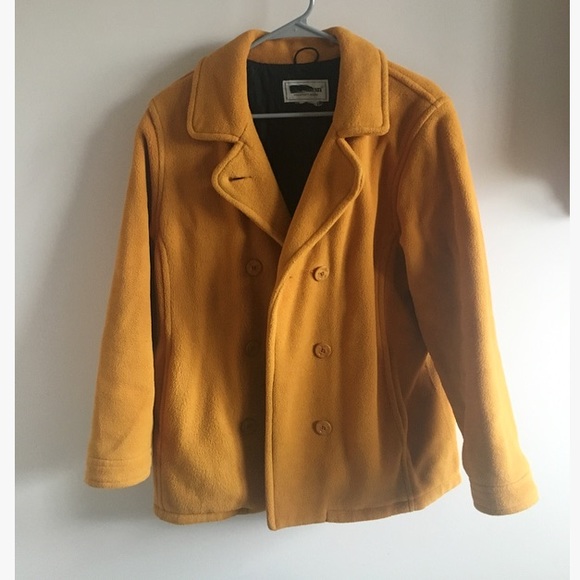 SOLD Mustard Pea Coat - Picture 2 of 2